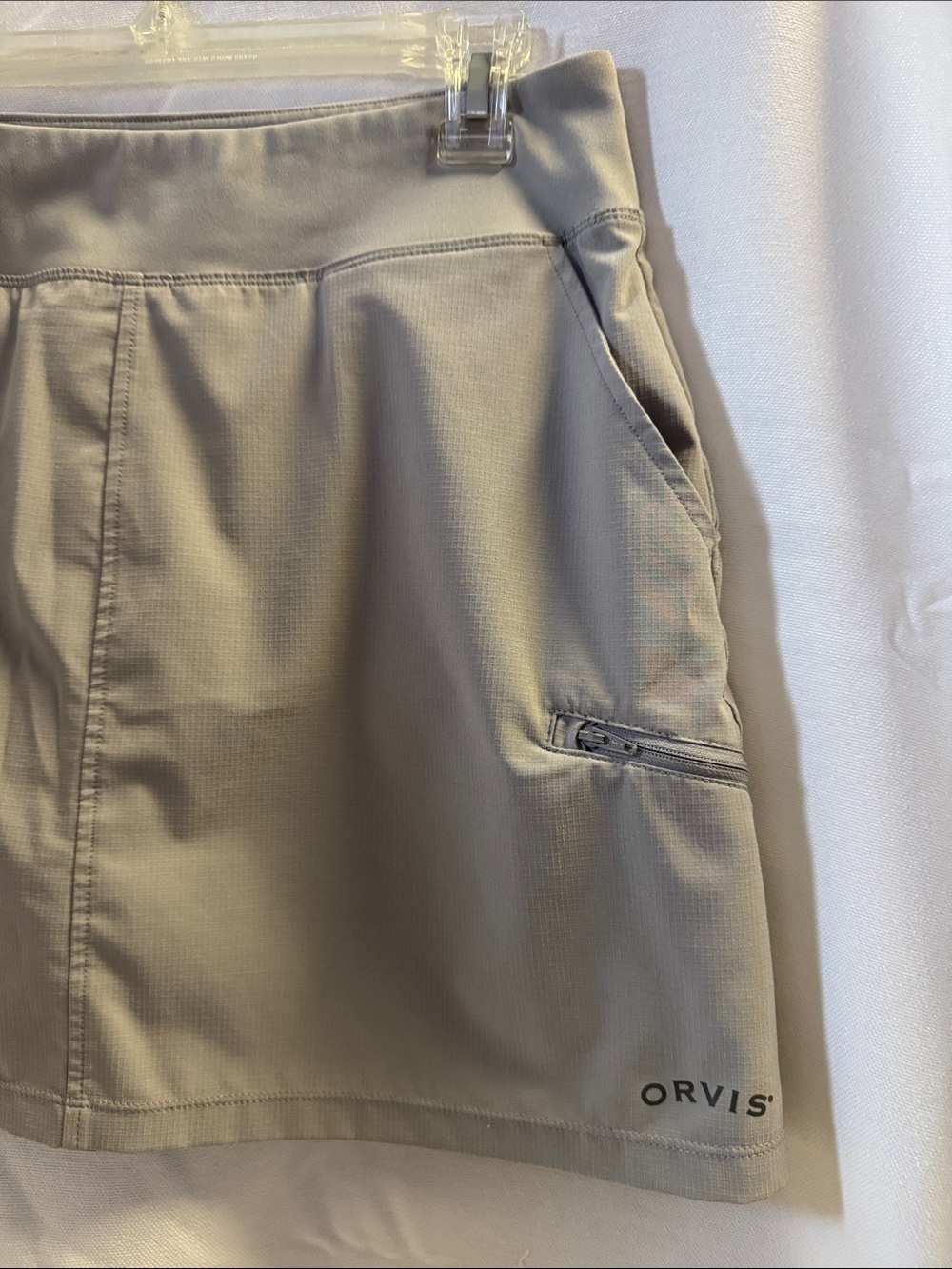 Orvis Light Gray Active Skort Sport Golf Tennis Pickleball Activewear Size S - Picture 3 of 13